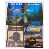 Hardcover travel books.
