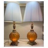 MCM Globe Table Lamps 33 inches tall