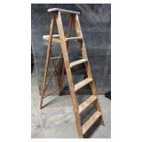 6 Foot Wood A Frame Ladder