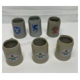 Vintage stoneware beer steins made in Germany.