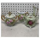 Lefton China Sugars, Creamer & Small Vase