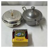 vintage silver-plated covered serving dish,