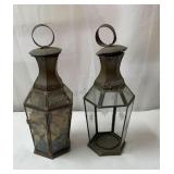 2 vintage Turkish Yuksel Lambalari brass and