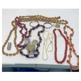 Assorted jewelry items.