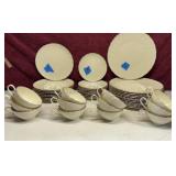 vintage Lenox Weatherly cream swirl plates,