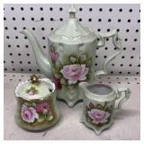 Lefton China Tea Set (repaired lid)