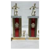 Various bowling trophies. Original quality.