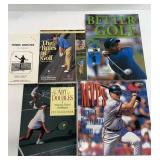 Sports books. Tennis, Golf and baseball.