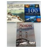 Books about diving and about Michigan