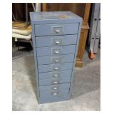 9 Drawer Metal Cabinet 10x12.5x30.25 inches tall