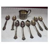 Sterling Silver Childs cup & Spoons