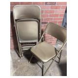 Set of 4 Metal Folding Chairs