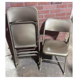 Set of 4 Metal Folding Chairs