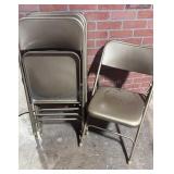 Set of 4 Metal Folding Chairs