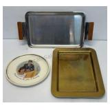 1 president John F. Kennedy plate and 2 small