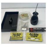Tool tray, buffing pads, alien tape, tire sealer,