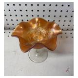 Carnival Glass Peacock Dish