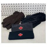 2 or menï¿½s gloves and Maple Leaf Ear Bands