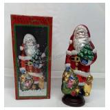 NIB 15in Mercury glass Santa with puppy