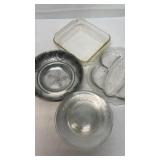 Metal, Glass and possibly crystal plates and