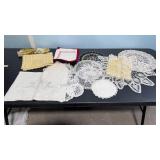 vintage handmade crochet doilies & more