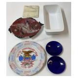 200 year anniversary plate, fish serving dish,
