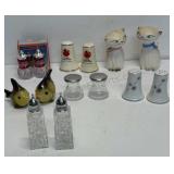 7 sets salt and pepper shakers some vintage