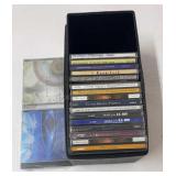 Leather cd holder with various cdï¿½s