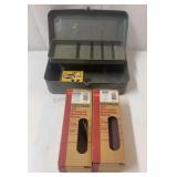 Tool box and 3ï¿½x18ï¿½ belt sander belts.