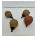4 vintage 1960ï¿½s Ducan wood tops with metal tips