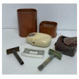 Shaving tools vintage and twinplex razor blade