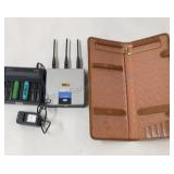 vintage brown leather travel tie valet case WiFi