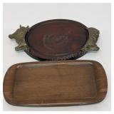 Wood serving trays.