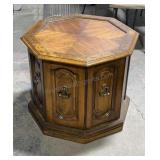 Octagon Side Table Cabinet 26x22 inches tall
