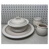 Epoch Sugar, Creamer, Covered Dish & Plate