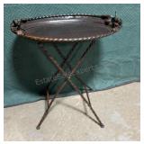 Metal  Tray Table 19x29x30 inches tall