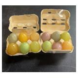 Group of Marble Eggs life size