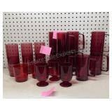 Vintage Red Tupperware Acrylic Cups, Mugs &