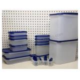 Blue Lid Tupperware Canister Set