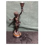 21 inch tall Bronze Angel Lamp