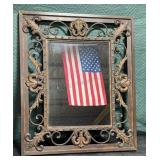 Metal Framed Decretive Mirror 32x38