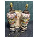 Japanese-style porcelain table lamps Peacock