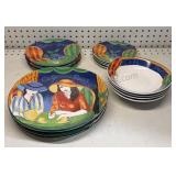 Sango Cafe Paris Dish Set for 4 PLUS CUPS