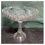 Large Crystal Footed Frtuit Bowl