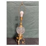 Crystal & Brass Table Lamp