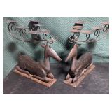 rustic reindeer candelabra 20 inches tall