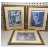 Group of Framed Victorian Prints 15x17