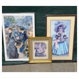 3 framed Victorian Prints