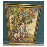 33x46 framed Needlepoint  Tapestry