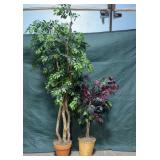 Pair of Faux House Plants